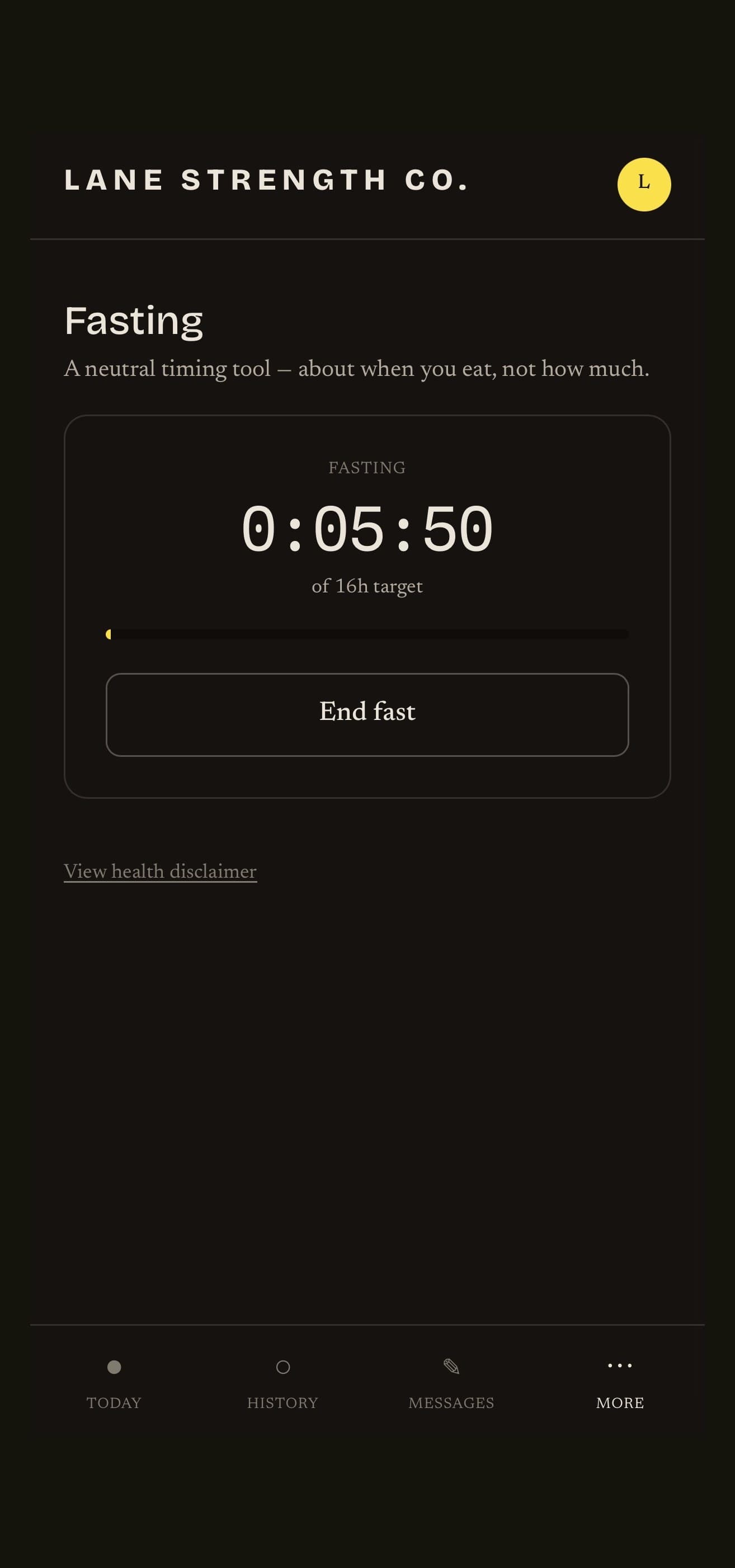 Fasting timer